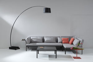 modular sofa / contemporary / aluminum / fabric