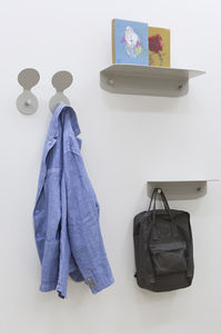 contemporary coat hook / metal / double