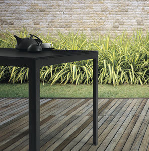 contemporary table / lacquered steel / aluminum / rectangular