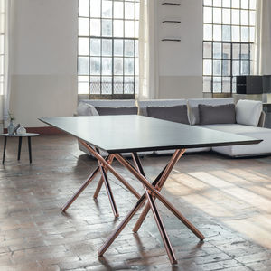 contemporary table / aluminum / rectangular / commercial