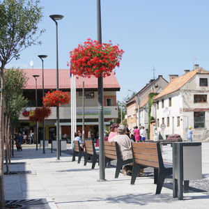galvanized steel planter / contemporary / for public spaces