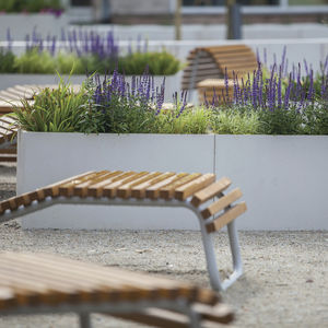 concrete planter / rectangular / contemporary / for public spaces