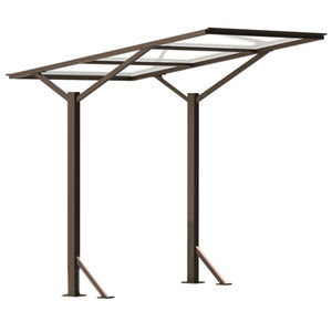steel cycle shelter / polycarbonate canopy