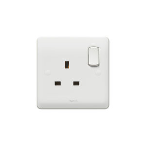 power socket / wall-mounted / contemporary / with switch