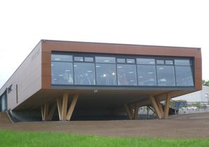 prefab building / commercial / wood / concrete