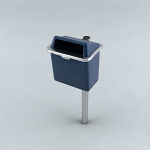 public trash can / aluminum / contemporary