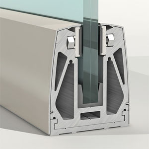 aluminum fastening system / for panels / railing / clamp profile