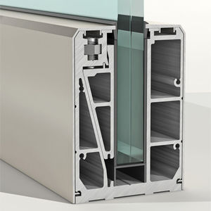 aluminum fastening system / for panels / railing / clamp profile