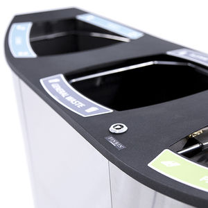 public trash can / stainless steel / galvanized steel / recycling