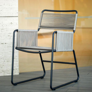 contemporary chair / sled base / with armrests / ergonomic