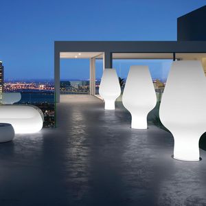 contemporary light column / polyethylene / outdoor