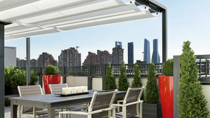 wall-mounted pergola / aluminum / for professional use