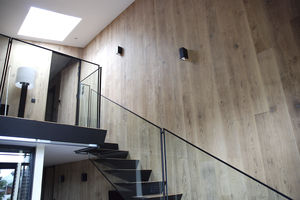 wood wall cladding / interior / sound-absorbing
