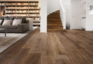 solid parquet flooring / oak / oiled / brushed