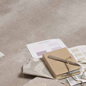 loop pile carpet / hand-woven / viscose / wool