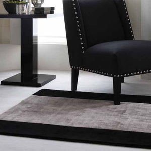 contemporary rug / Tencel® / striped / handmade