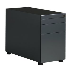 aluminum office unit / lacquered MDF / 2-drawer / key type