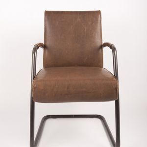 contemporary chair / upholstered / with armrests / cantilever