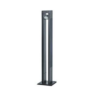 public space bollard light / contemporary / metal / LED