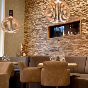 teak wallcovering / residential / commercial / embossed
