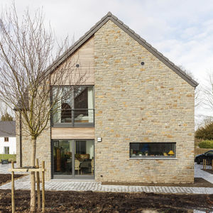 prefab house / contemporary / cross-laminated timber / energy-efficient