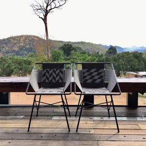contemporary chair / recyclable / eco-friendly / steel