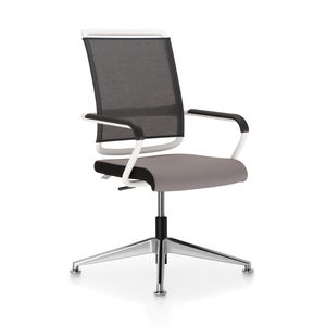 contemporary conference chair / upholstered / with armrests / stackable