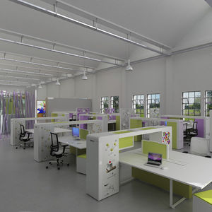 workstation desk / laminate / melamine / contemporary