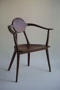 traditional chair / with armrests / wooden