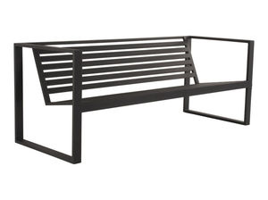 garden bench / contemporary / aluminum / with backrest