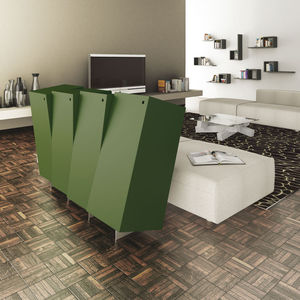 original design sideboard / metal / lacquered MDF / with shelf