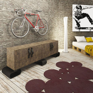 original design sideboard / wooden / with shelf / black