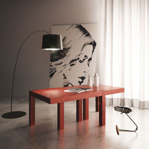 original design dining table / lacquered wood / rectangular / for hotels