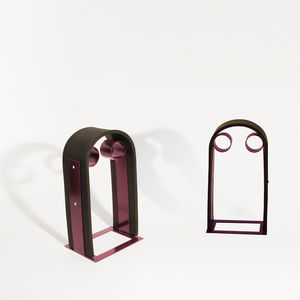 bar stool / original design / painted metal / plastic