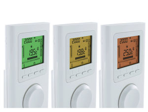programmable thermostat / wall-mounted / for heating / wireless
