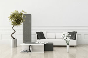 electric radiator / vertical / natural stone / steatite