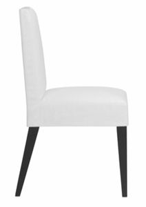 contemporary upholstered bench / fabric / leather / oak