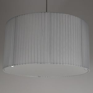 pendant lamp / contemporary / fabric / chromed metal
