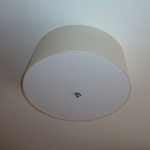 contemporary ceiling light / round / fabric / halogen