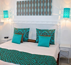 contemporary wall light / fabric / LED / halogen