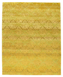 contemporary rug / silk / wool / floral pattern