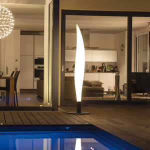 contemporary light column / metal / polyethylene / LED