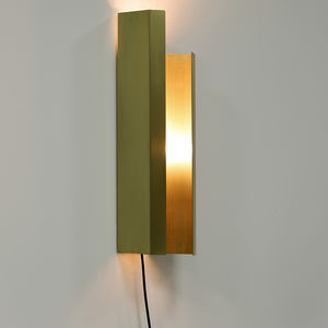 contemporary wall light / brass / steel / sheet metal