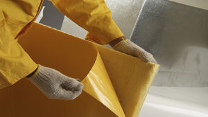 thermal-acoustic insulation / glass wool / for HVAC / panel