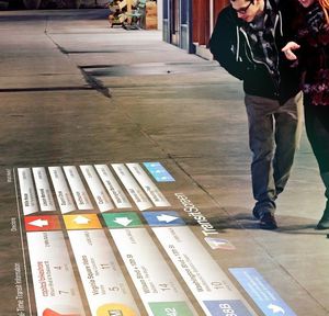 smart signboard / connected / orientation / outdoor