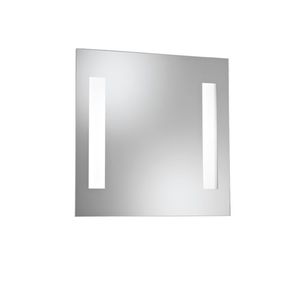wall-mounted mirror / contemporary / rectangular / LED-illuminated