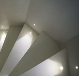 recessed wall light fixture / LED / rectangular / painted aluminum