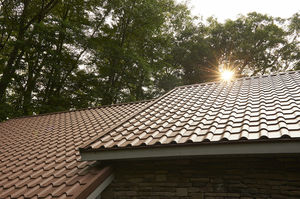 metal roof tile / ocher / traditional look