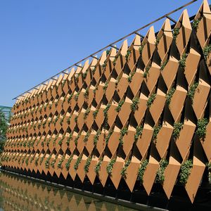 green wall cladding / in WPC / matte / panel