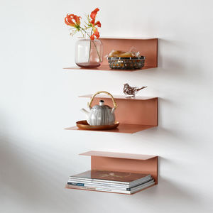 wall-mounted shelf / contemporary / sheet steel